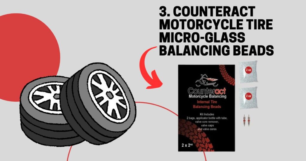 E-Z Tire Beads Motorcycle Wheel Balance Starter Kit – 1 Oz Front + 3 Oz Rear Ceramic